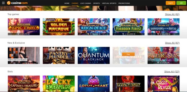 Casino.com Casino Games