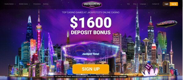 Jackpot City $1600 Welcome Bonus