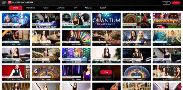 Mansion Casino Live Dealer Games