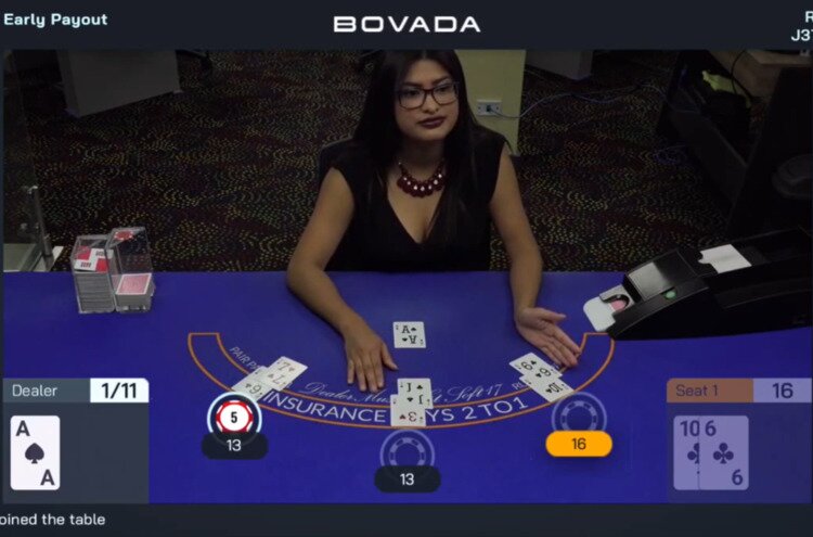 Bovada Live Blackjack