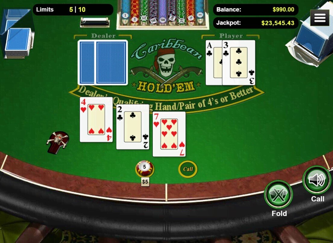 Caribbean Hold'em Flop