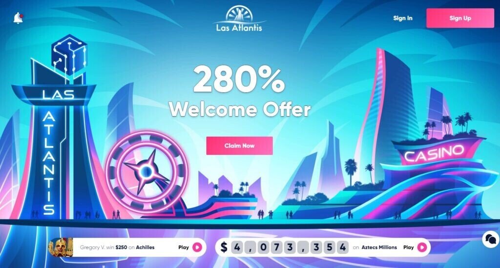 Las Atlantis Casino Home Page