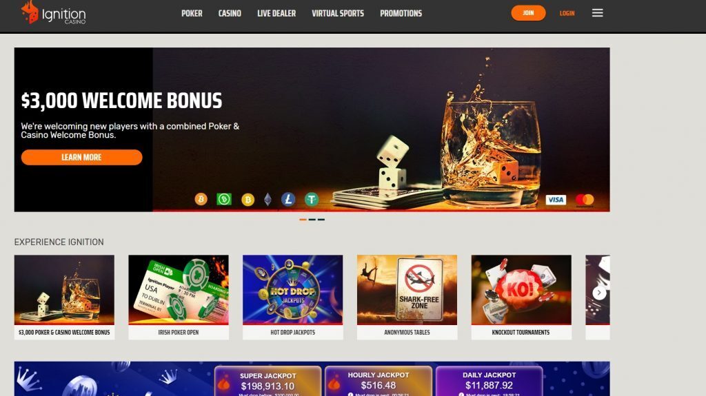 Ignition Casino Home Page